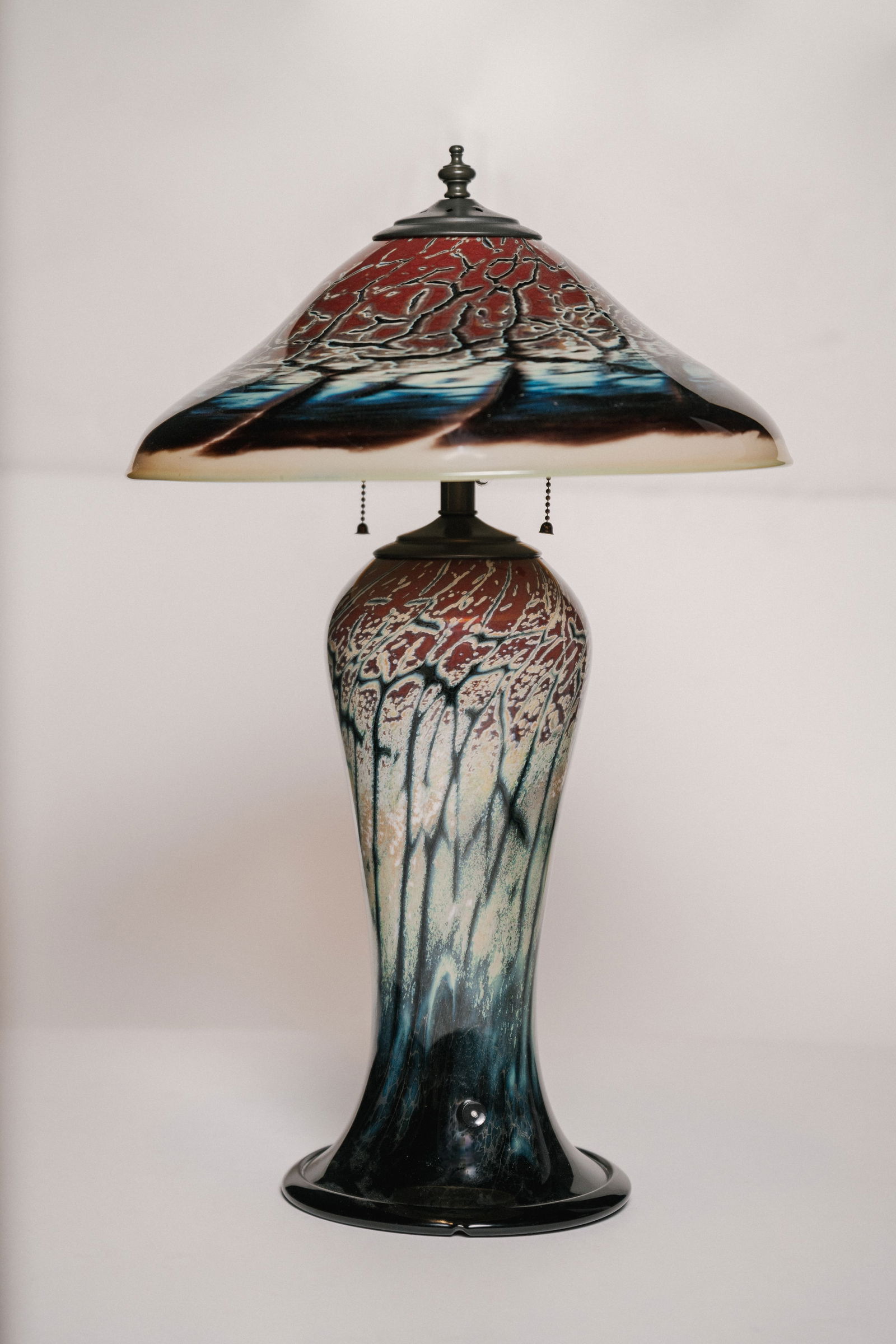 Jared Davis Contemporary Fission Series Glass Art Lamp (1 of 6)