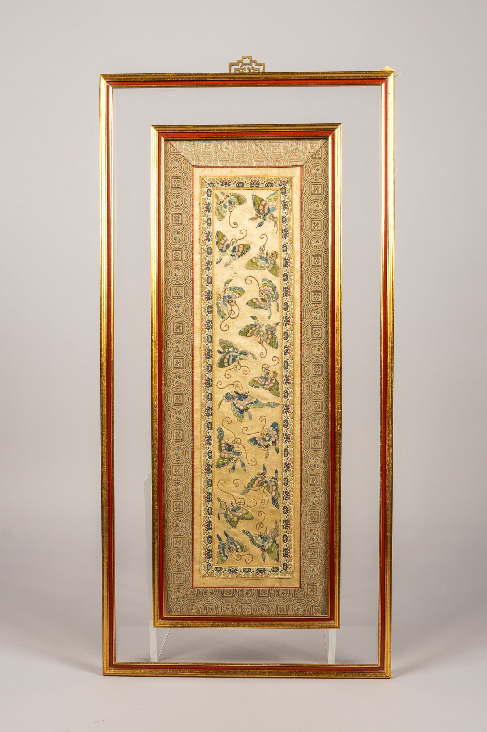 Vintage Chinese Embroidered Wall Hanging, Thread/Silk (1 of 5)
