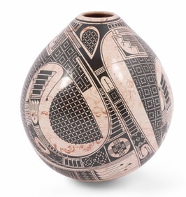 Gerardo Pedregon Ortiz Marbelized Pottery Jar