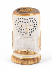 Native American Carved Owl Fetish Signed Zuni LeGarlley