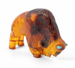 Native American, Zuni Fetish, Bison Carving