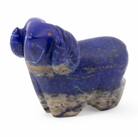 Lapis Lazuli Ram Carving, Zuni Fetish