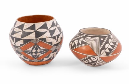 Pairing of Native American Pottery Bowls, New Mexico