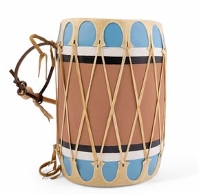 Native American Cochiti Pueblo Ceremonial Drum after RedBird