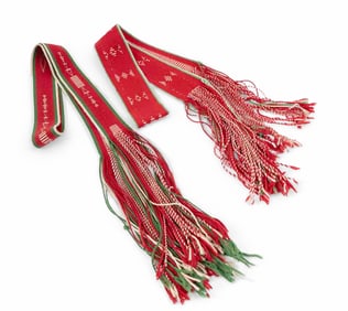 Two Handwoven Vintage Hopi Kachina Belts