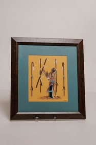 Larry Redbone, The Staffs, Tempera on Paper