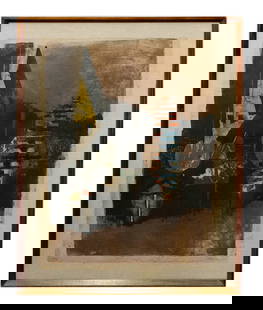 Johnny Friedlaender, Untitled Abstract, Lithograph on paper: Johnny Friedlaender - Poland, 1912 - France, 1992 Untitled abstract Lithograph on paper, dimensions H 30.5 x W 22 inches Signed lower left corner, edition 24/95 in lower right corner&nbsp; On a wooden