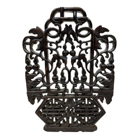 Chinese Carved Wood Decorative Panel