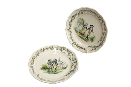 Pair of French Faience Quimper Decorative Plates