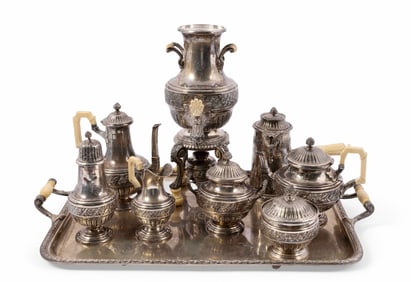 Ten Piece George Falkenberg Sterling Silver Tea Service Set