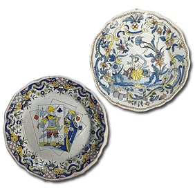 Pairing of French Faience Plates