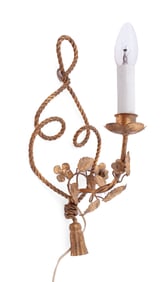 Gilt Bronze Electrified Wall Sconce