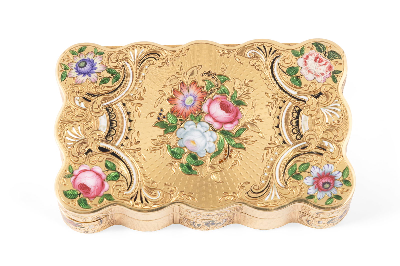 19th Century French 18kt Gold & Enamel Box (1 of 5)