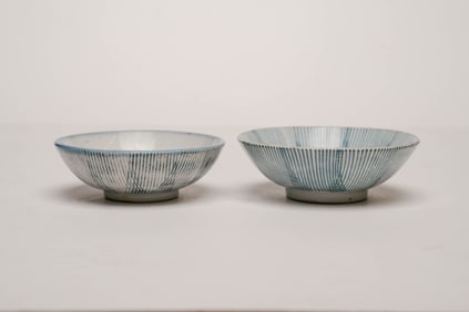 Pair of Mismatched Chinese (Taiwan) Porcelain Dishes