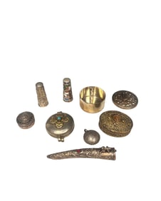 Collection of Eight Intricately Decorated Trinkets
