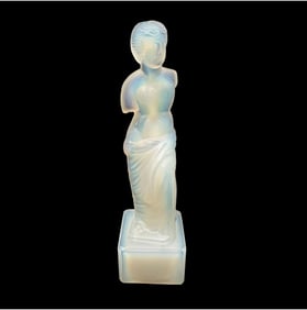 4 Sabino Glass Items - Venus de Milo Figurine, Butterfly, Cupid and Wreath Figurines