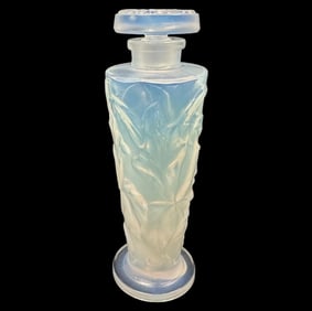 Two Sabino Art Glass Items - Lidded Fleurs Powder Box, Perfume Bottles and Lidded Box