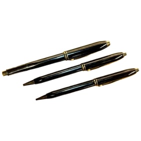 Three Cross Writing Utensils in Carbon Grey