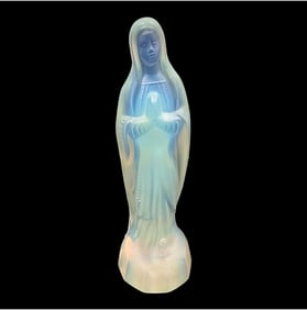 3 Sabino Art Glass Items. Nun, Mother Mary and Virgin Mary Glass Figurines