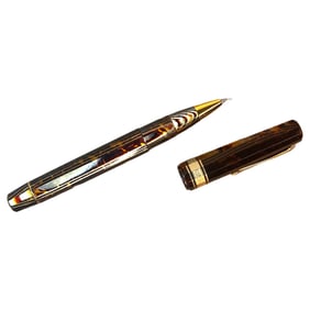 Pair of French Tortoiseshell Pattern Ballpoint Pens - Jean Pierre Lepine