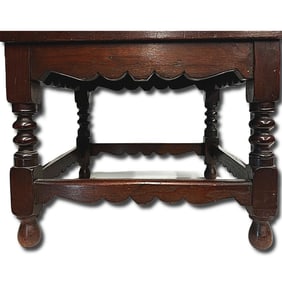Portuguese Tiled Wooden Side Table