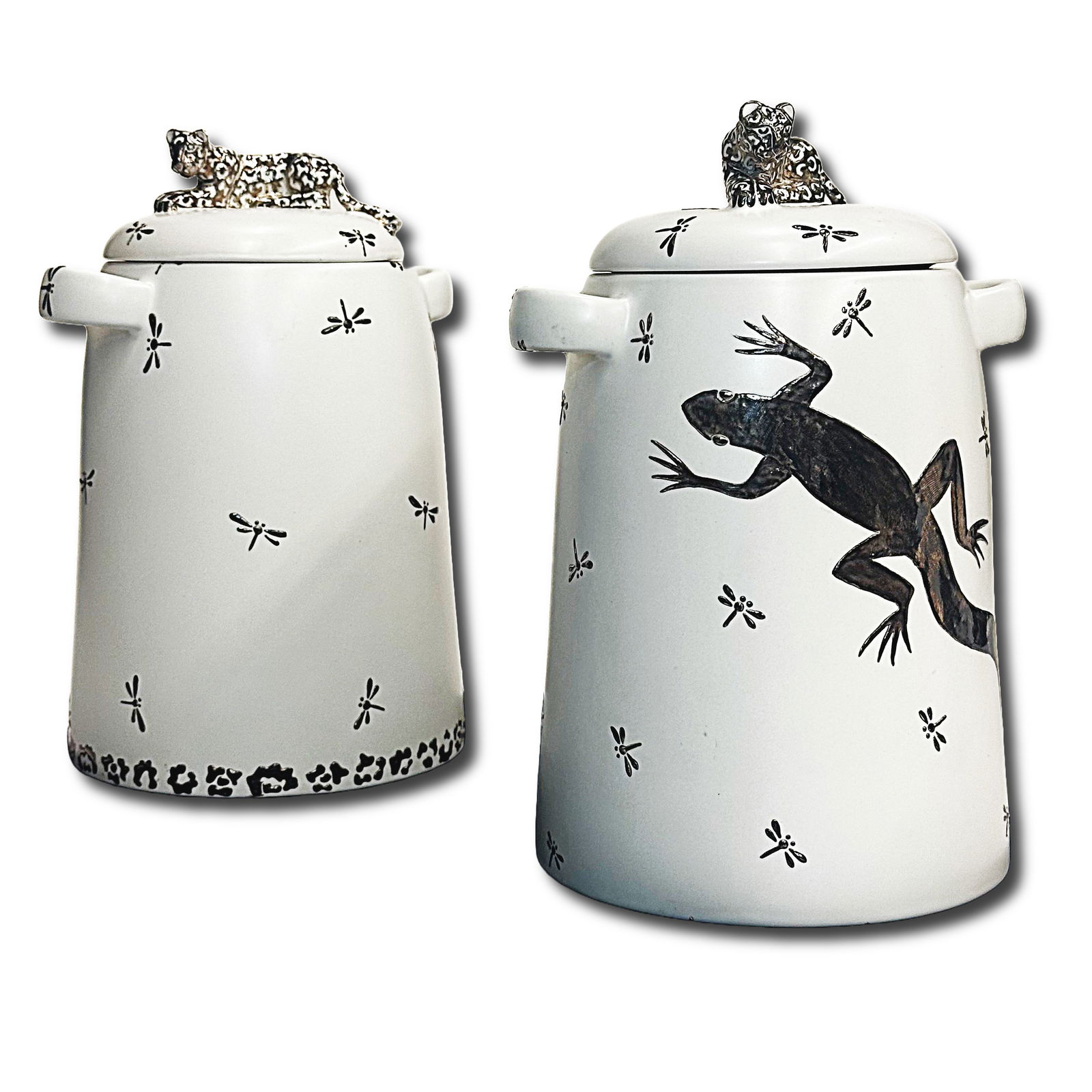 Pair of Emilia Castillo Ceramic and Silver Jars (1 of 5)