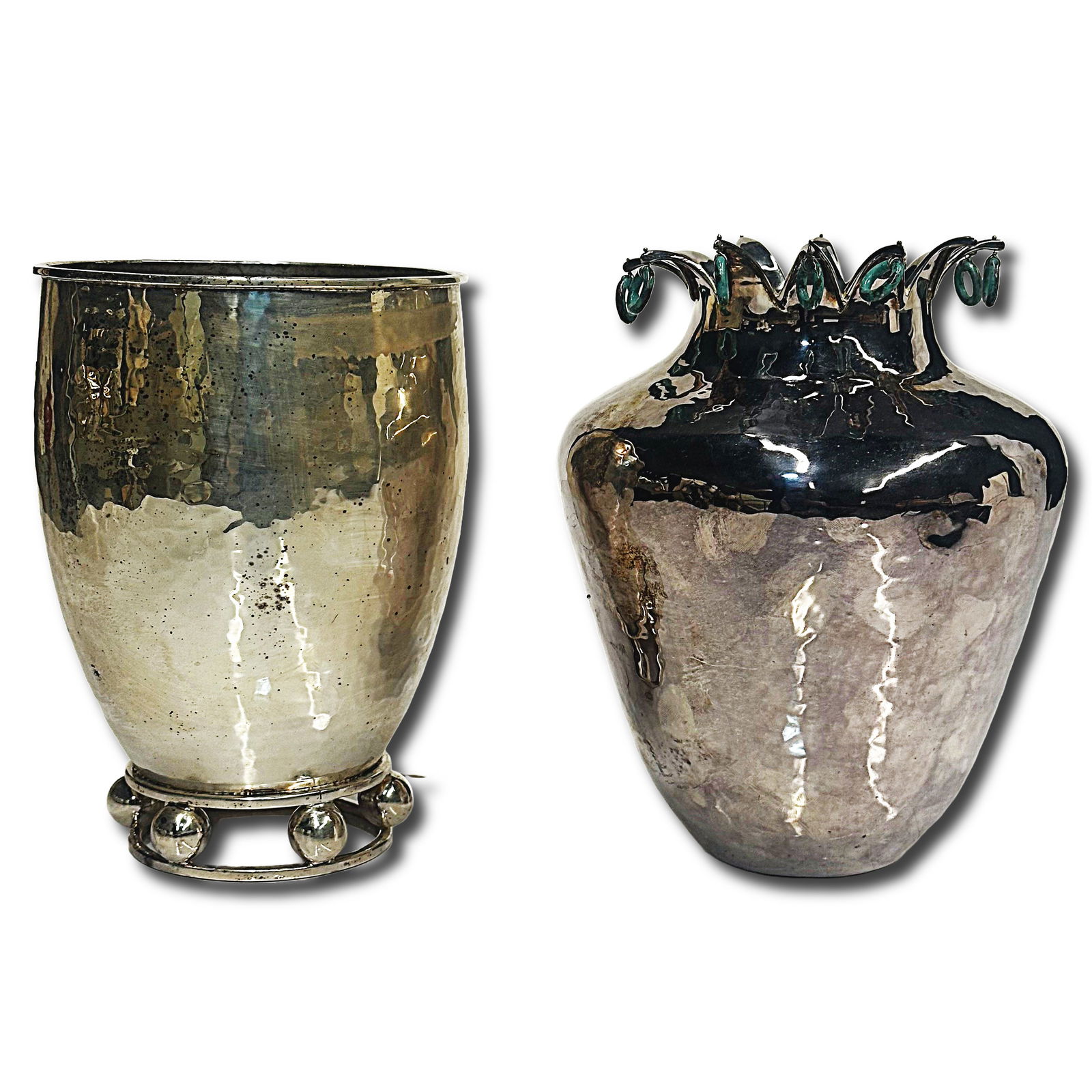 Two Emilia Castillo Silver-Plated Vases (1 of 2)