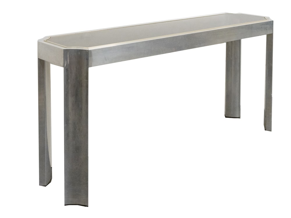 Mid Century Modern Chrome and Glass Hall Table (1 of 3)