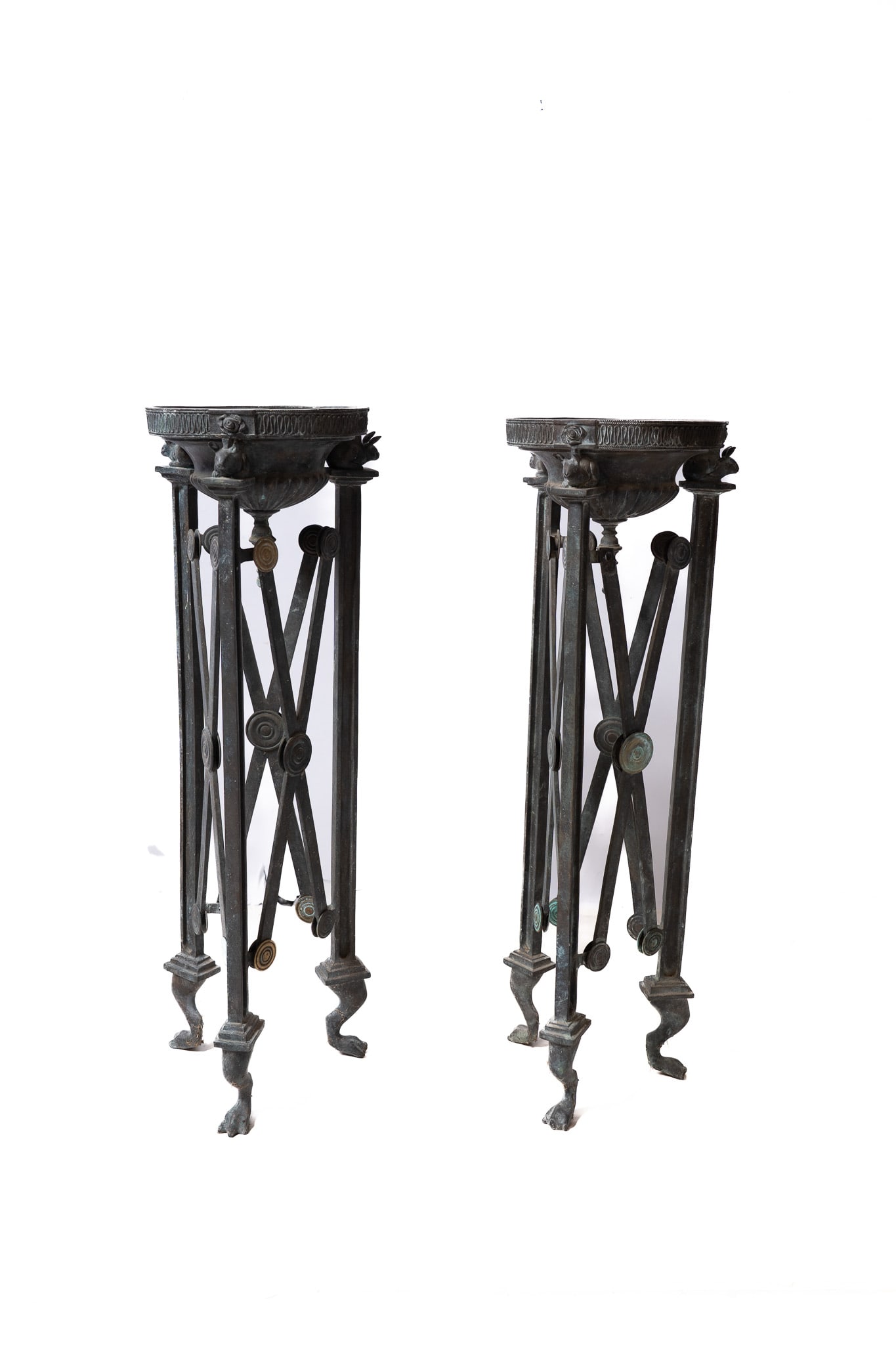 Pair of Vintage Maitland Smith Bronze Planters (1 of 8)