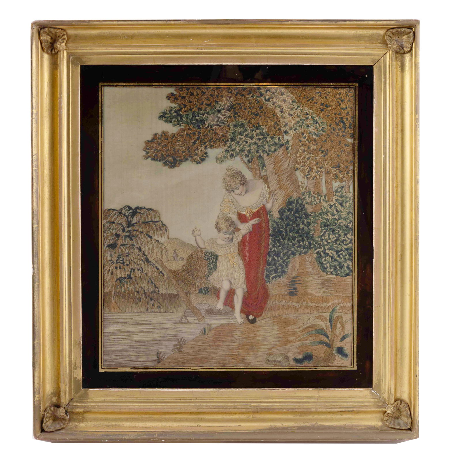 Late 19th Century Needlepoint Tapestry - Female Figural (1 of 3)