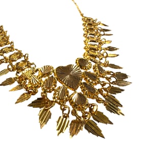 Ladies Vintage 18kt Yellow Gold Bib Necklace