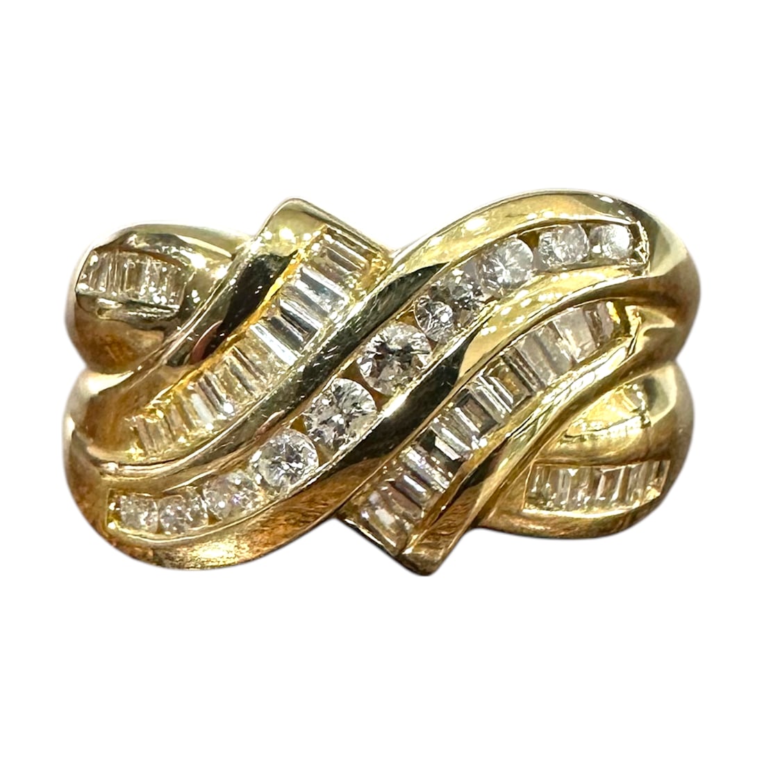 Ladies Diamond & Gold Cocktail Ring (1 of 5)