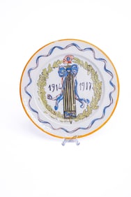 Vintage Quimper HR - 1914-1917 - WWI Cercle du Solda plate