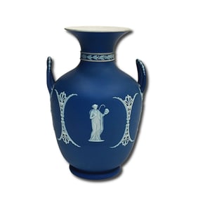 Neoclassical Wedgwood Jasperware Jug in Blue