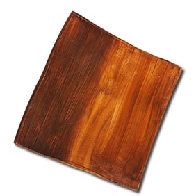 Toshiko Takaezu, Hawaii 1922 - 2011, Wood Grain Glaze Square Plate, Ceramic
