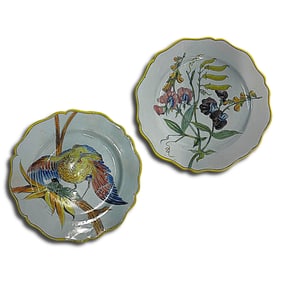 Pair of French Faience Quimper Plates