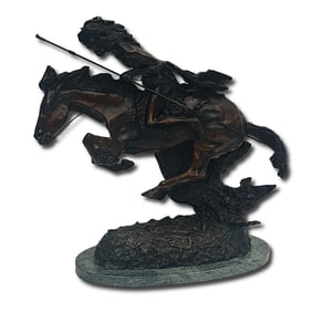 After Remington Bronze Cheyenne Dedicated to Stoddert