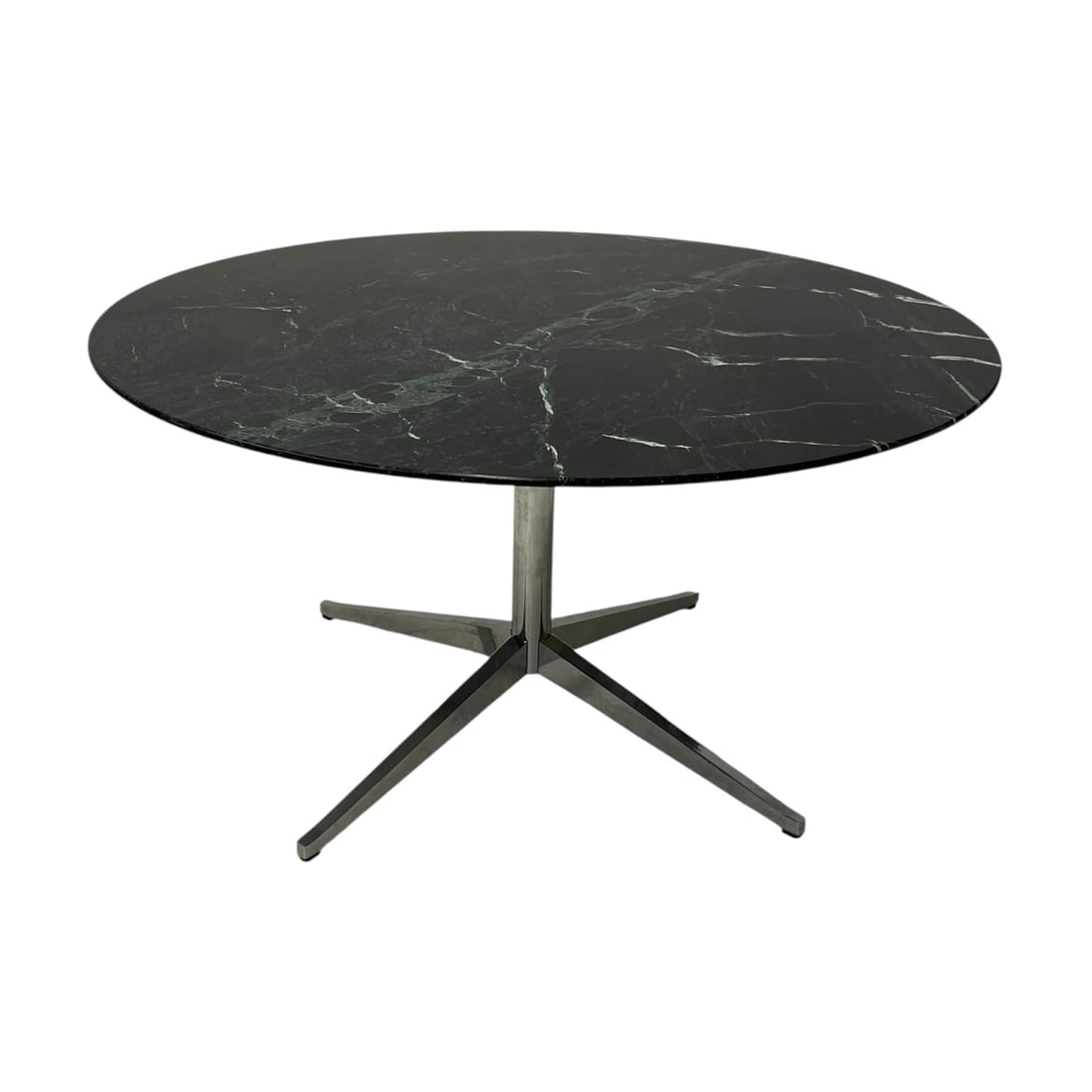 Rare 1960s Florence Knoll Dining Table with Green Marble Top (1 of 6)