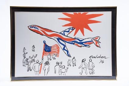 Alexander Calder, American 1898-1976, Flying Colors of the United States, Color Lithograph