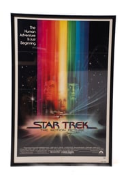Autographed Star Trek The Motion Picture Original Cinema Movie Poster starring William Shatner,
