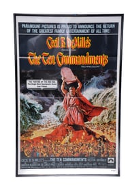 The Ten Commandments Movie Poster Circa 1956