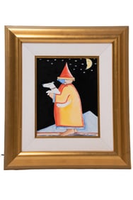 Martin Laborde (American 1943), Whiley Waited for His Trip to the Stars, Oil on Canvas