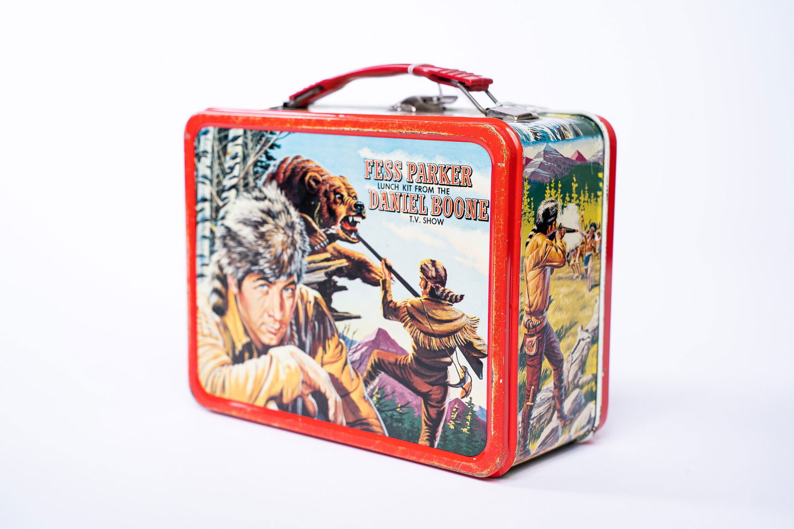 1965 King-Seeley Fess Parker Daniel Boone Metal Lunchbox And Thermos (1 of 5)