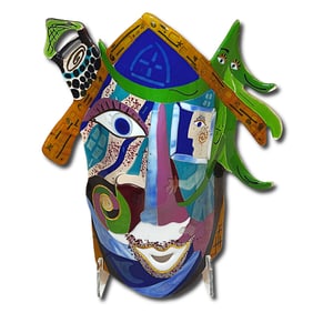 Ruth Brockmann (American 1955-2013) Contemporary Art Glass Mask
