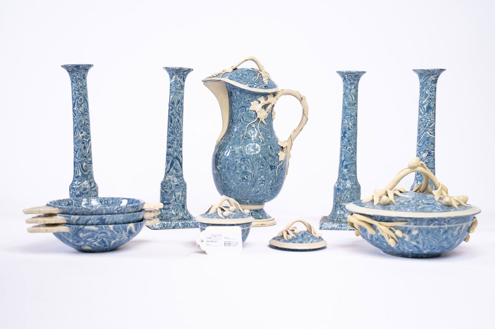 72 Piece Collection of Blue Aptware Atelier Bernard Dinnerware (1 of 11)