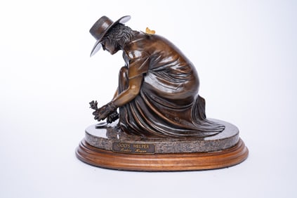 Robert Hogan, American, God's Helper, Bronze Sculpture