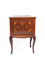 English Inlay Tea Chest on Stand Circa 1860-1880