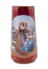 Antique Royal Vienna Porcelain Vase