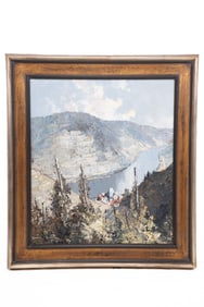 Erich Paulsen, German, 1932 - 2015, View of Ebernbach near Cochem, Oil Painting