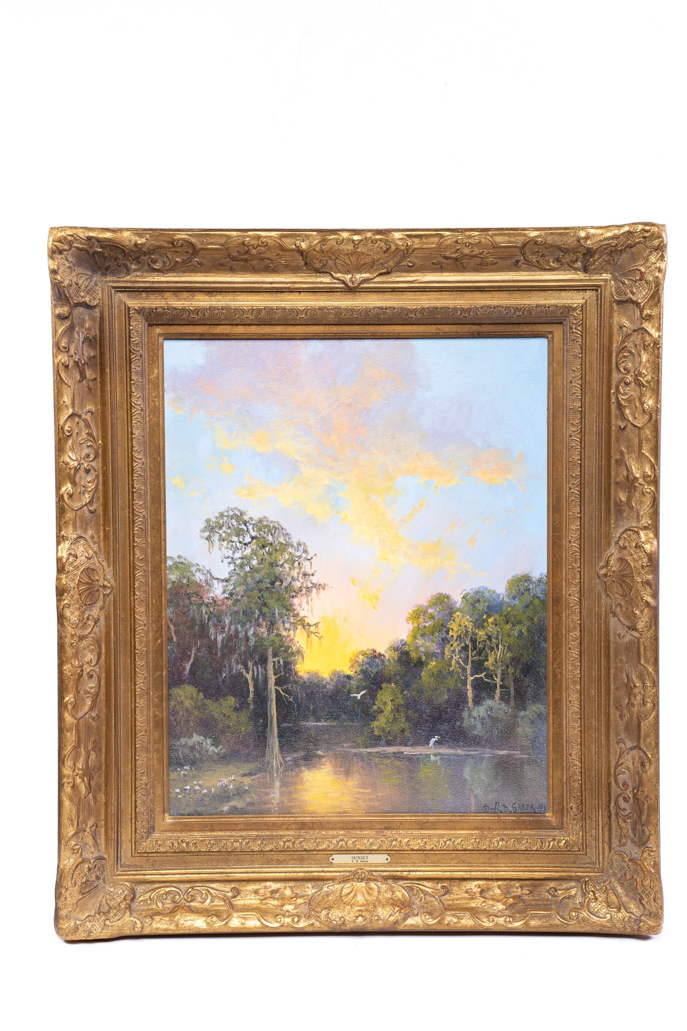 A. D. Greer, American, 1904-1998, Sunset, Oil on Canvas (1 of 2)